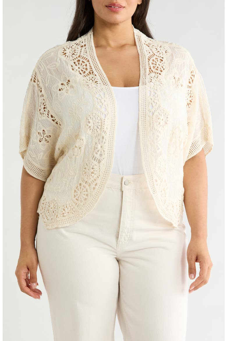 Open Front Cotton Top, Main, color, NATURAL