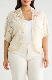 Forgotten Grace Open Front Cotton Top