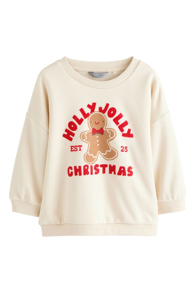 Kids' Christmas Graphic Sweatshirt, Main, color, NEUTRAL