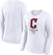 FANATICS Women's Fanatics Branded White Cleveland Guardians Long Sleeve T-Shirt
