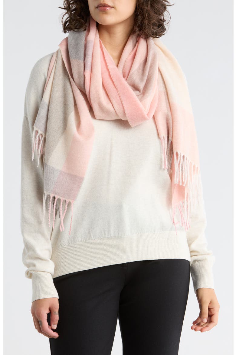 Plaid Scarf, Main, color, PINK