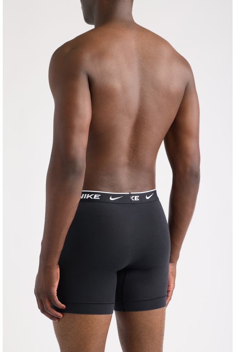 5-Pack Stretch Cotton Boxer Briefs, Alternate, color, BLACK
