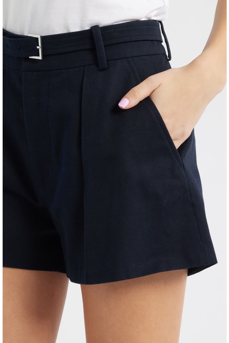 The Soho Belted Cotton Shorts, Alternate, color, NAVY