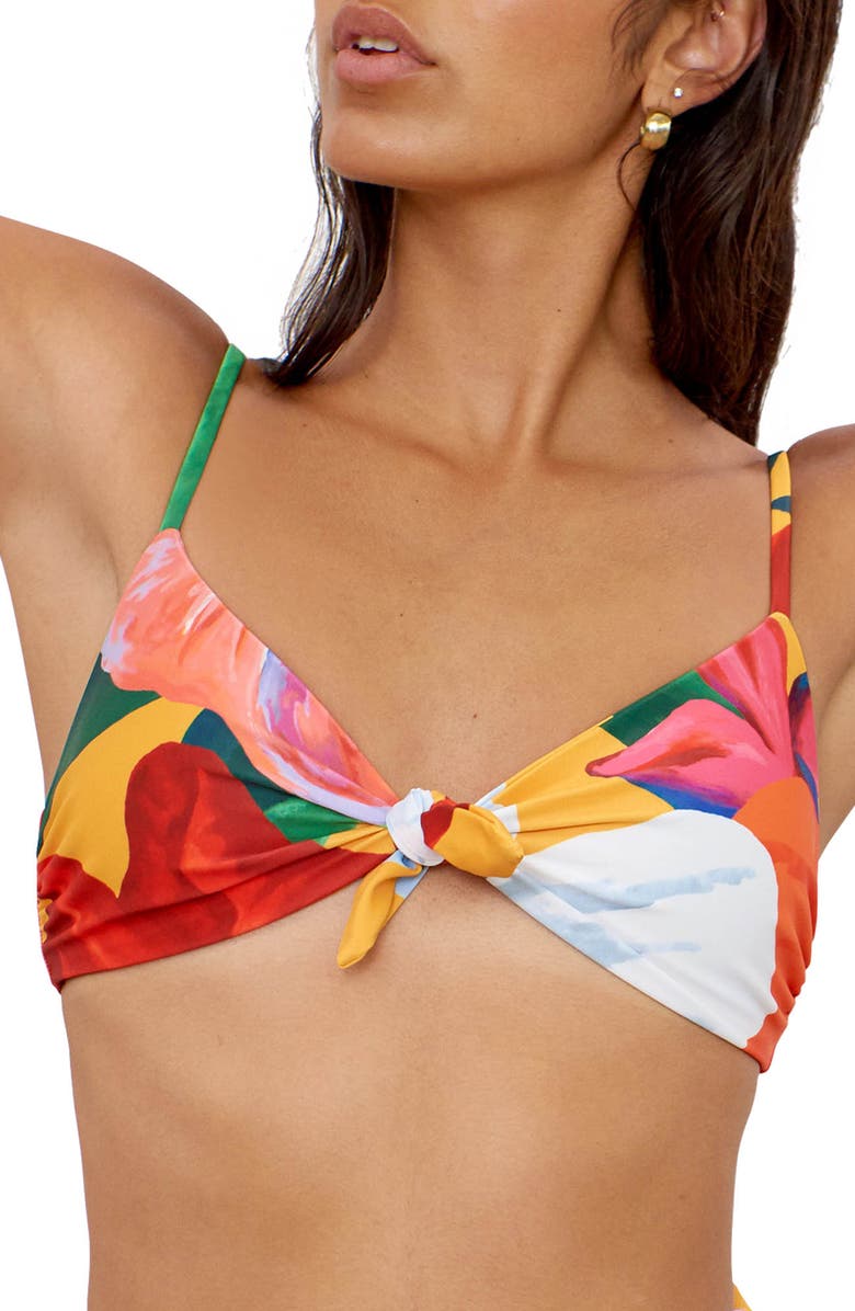 Mara Hoffman Carla Tie Front Bikini Top, Main, color,