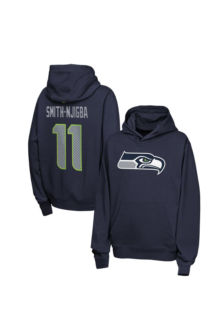 Youth Nike Jaxon Smith-Njigba College Navy Seattle Seahawks Name & Number Club Fleece Hoodie, Main, color, College Navy