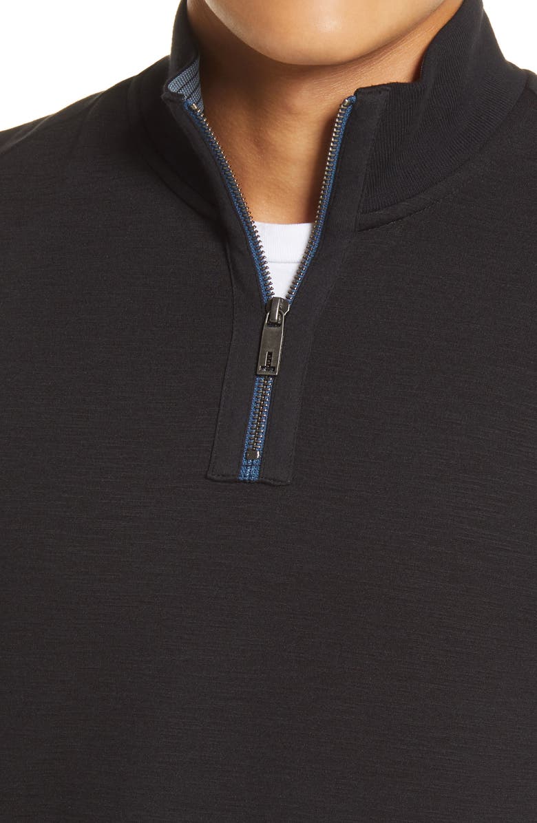 Ted Baker London Caravan Slim Fit Quarter Zip Top, Alternate, color,