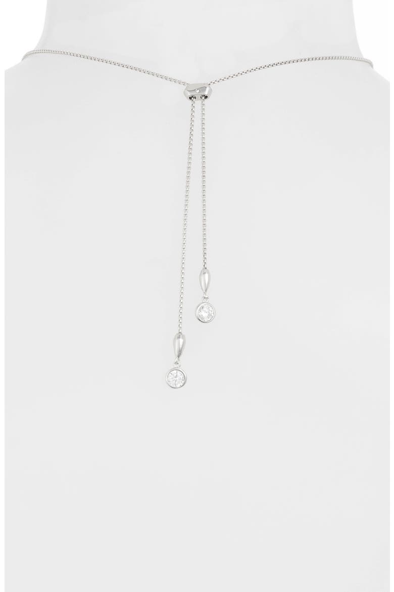 Rina Multi Strand Necklace, Alternate, color, RHODIUM LUSTRE/ GLASS CZ