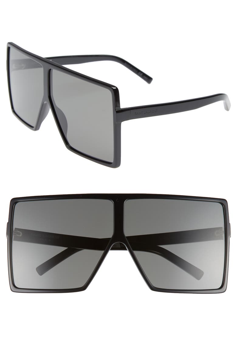 Saint Laurent 68mm Oversize Square Sunglasses, Main, color,