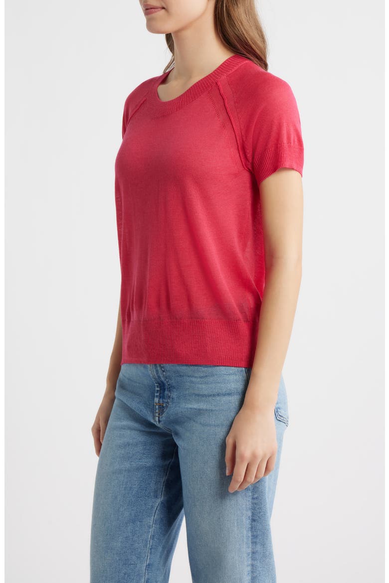 Short Sleeve Knit Shirt, Alternate, color, BRIGHT ROSE