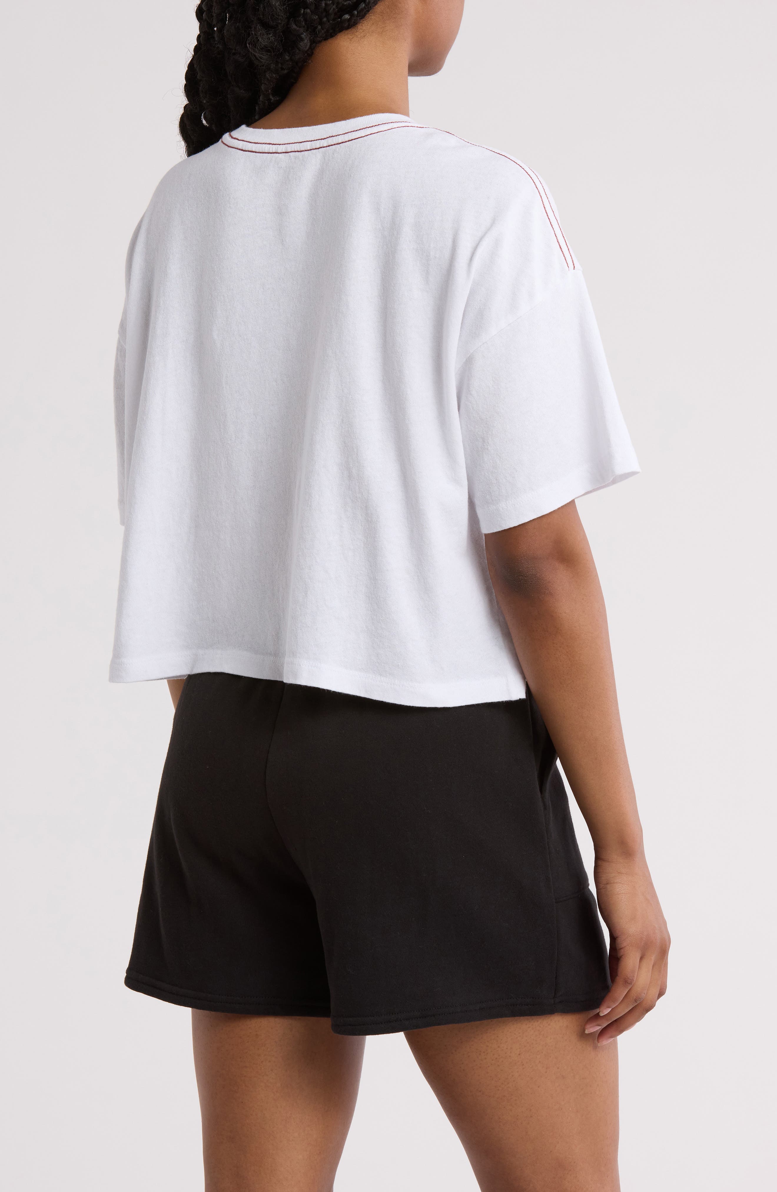 RVCA Boyfriend Cotton Crop Graphic T-Shirt (Women) | Nordstromrack