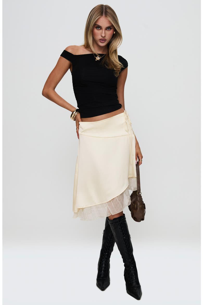 Rosemead Layered Asymmetric Satin Skirt, Alternate, color, CREAM