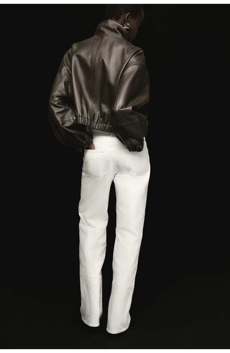 H&M Straight high jeans, Alternate, color, White