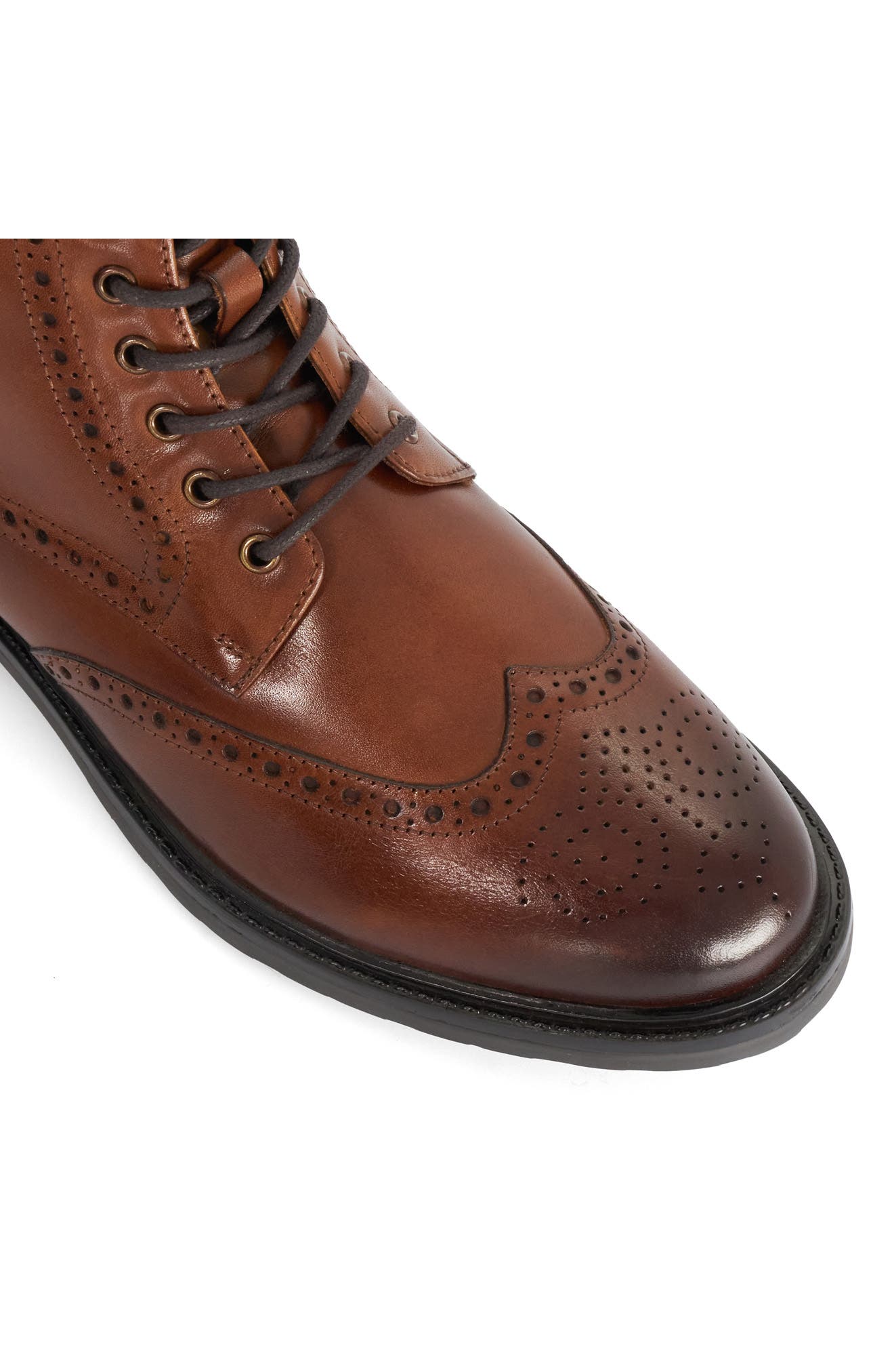Mattially Wingtip Leather Boot, Alternate, color, TAN
