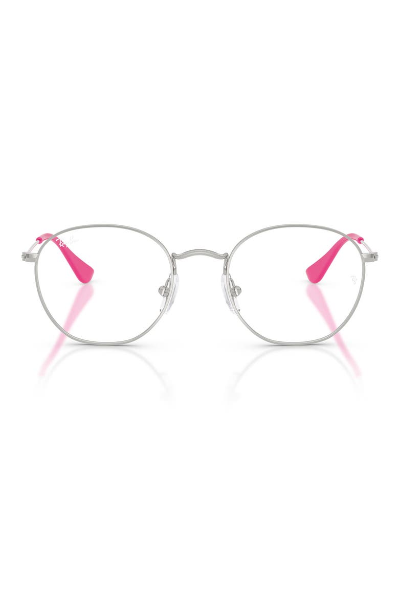 Kids' 48mm Irregular Optical Glasses, Main, color, SILVER