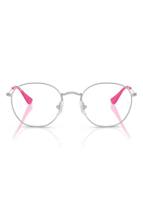 Ray Ban Ray-ban Kids' 48mm Irregular Optical Glasses In Silver