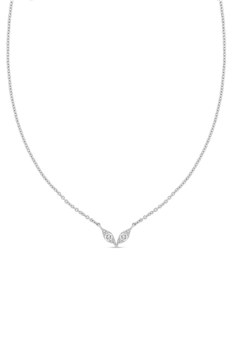 Bony Levy Icon 18K White Gold Diamond Pendant Necklace, Main, color, 