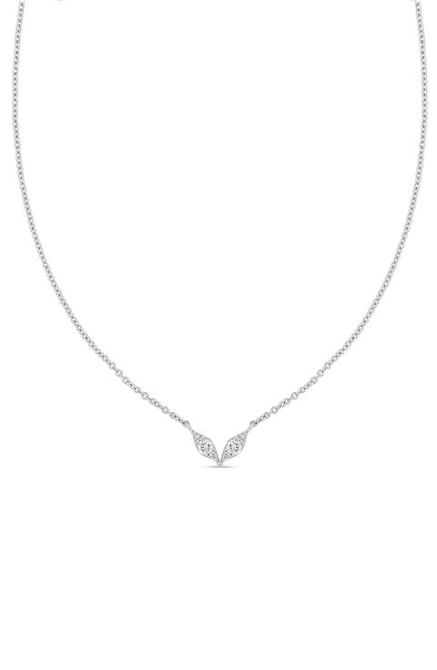 Icon 18K White Gold Diamond Pendant Necklace