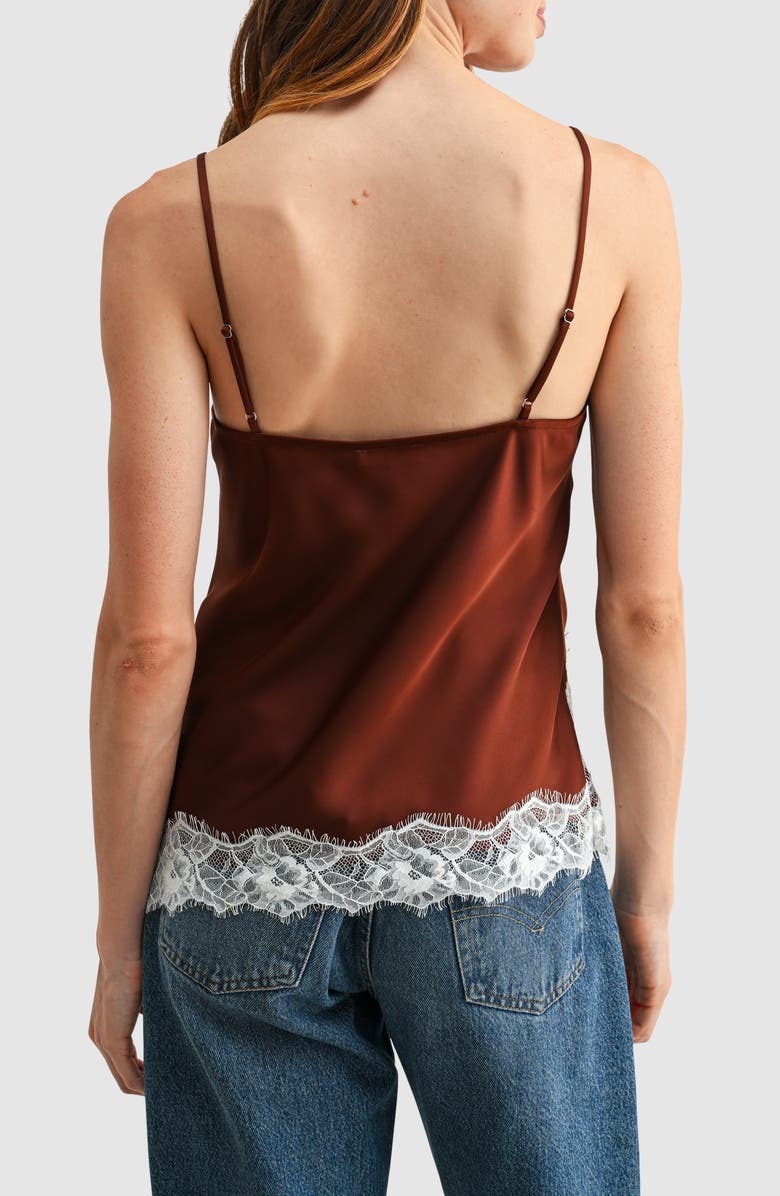 Lush Lace Trim Asymmetrical Camisole, Alternate, color,