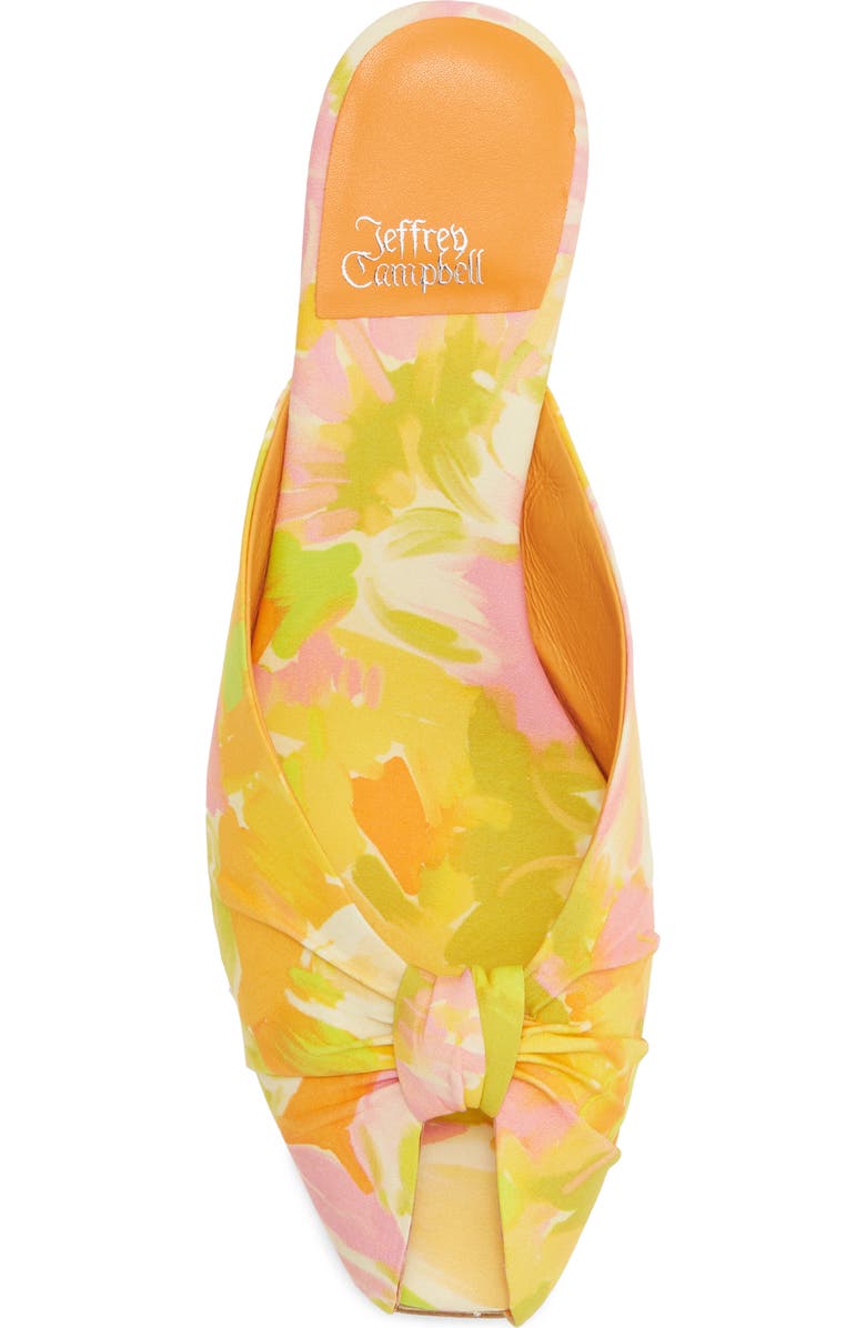 Jeffrey Campbell Twista Kitten Heel Sandal, Alternate, color, Orange Multi Floral