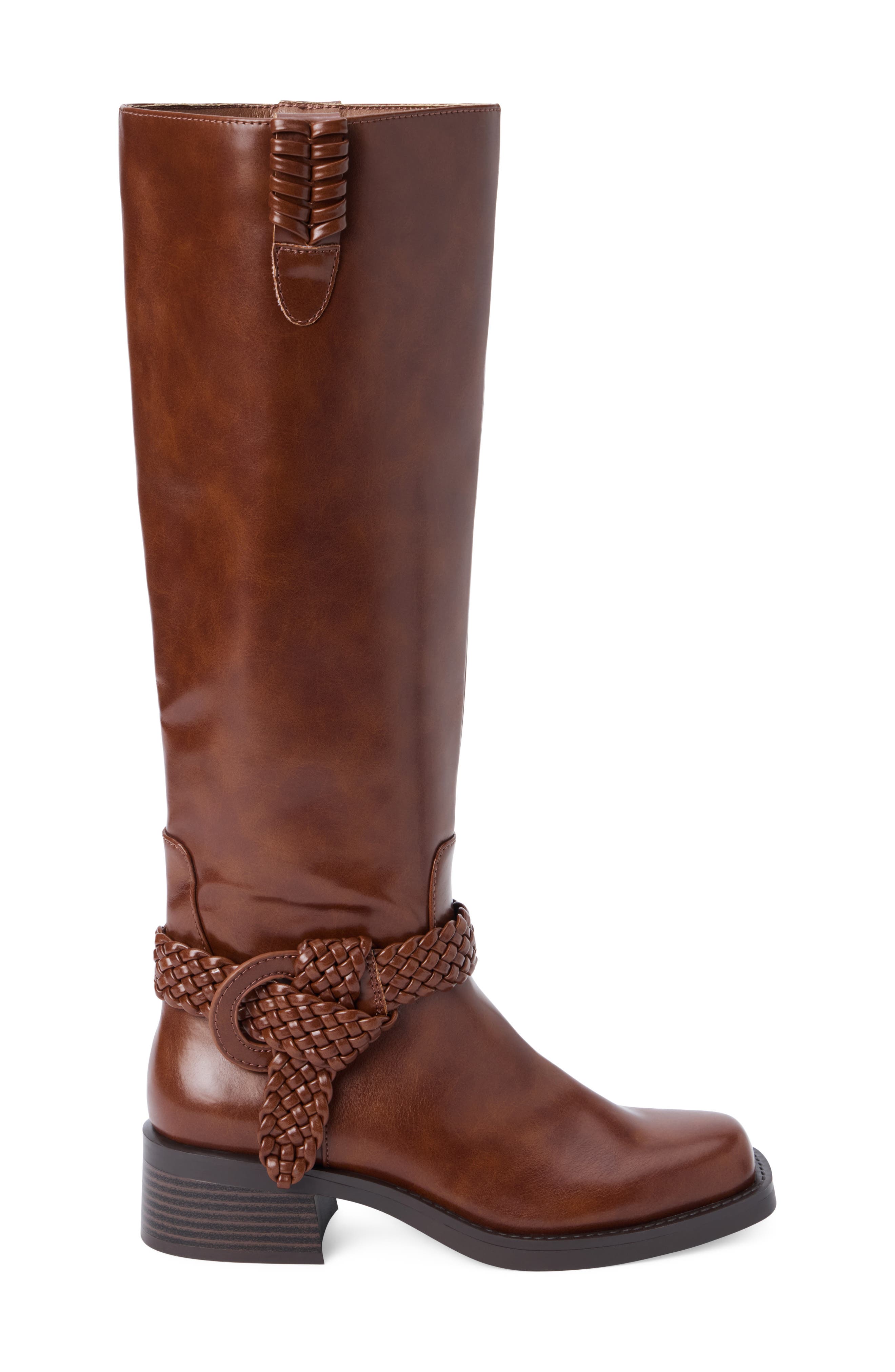 Cheyenne Faux Leather Boot, Alternate, color, BROWN