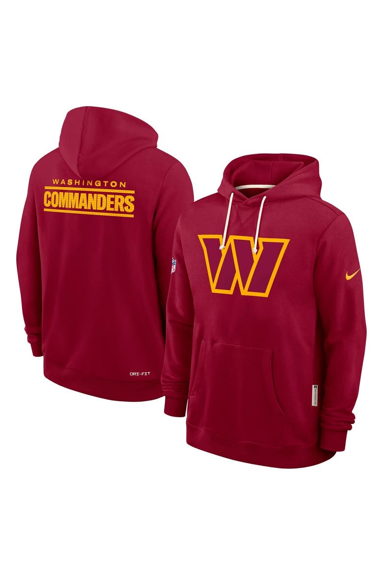 Men's Nike Burgundy Washington Commanders Sideline Standard Issue Initial Home Dri-FIT Hoodie, Alternate, color, Burgundy