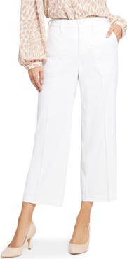 NYDJ Wide Leg Crop Linen Blend Pants