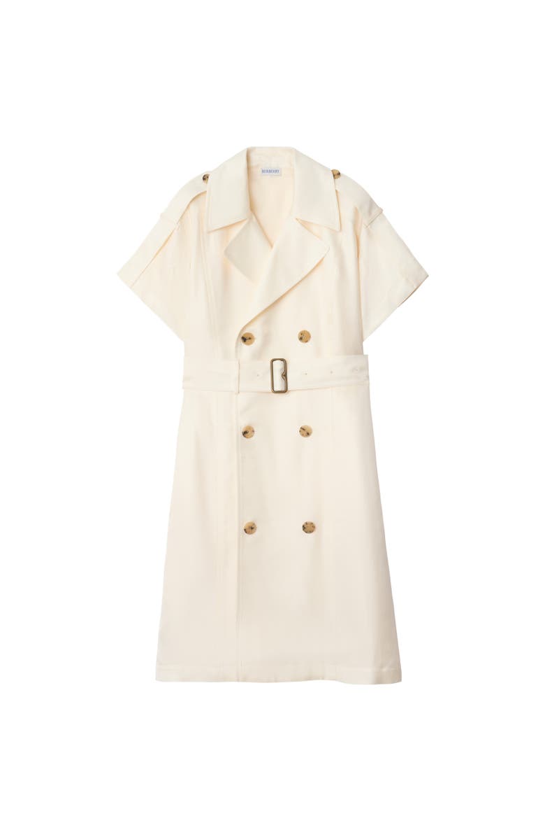 Burberry Viscose Trench Dress, Alternate, color, Pelican