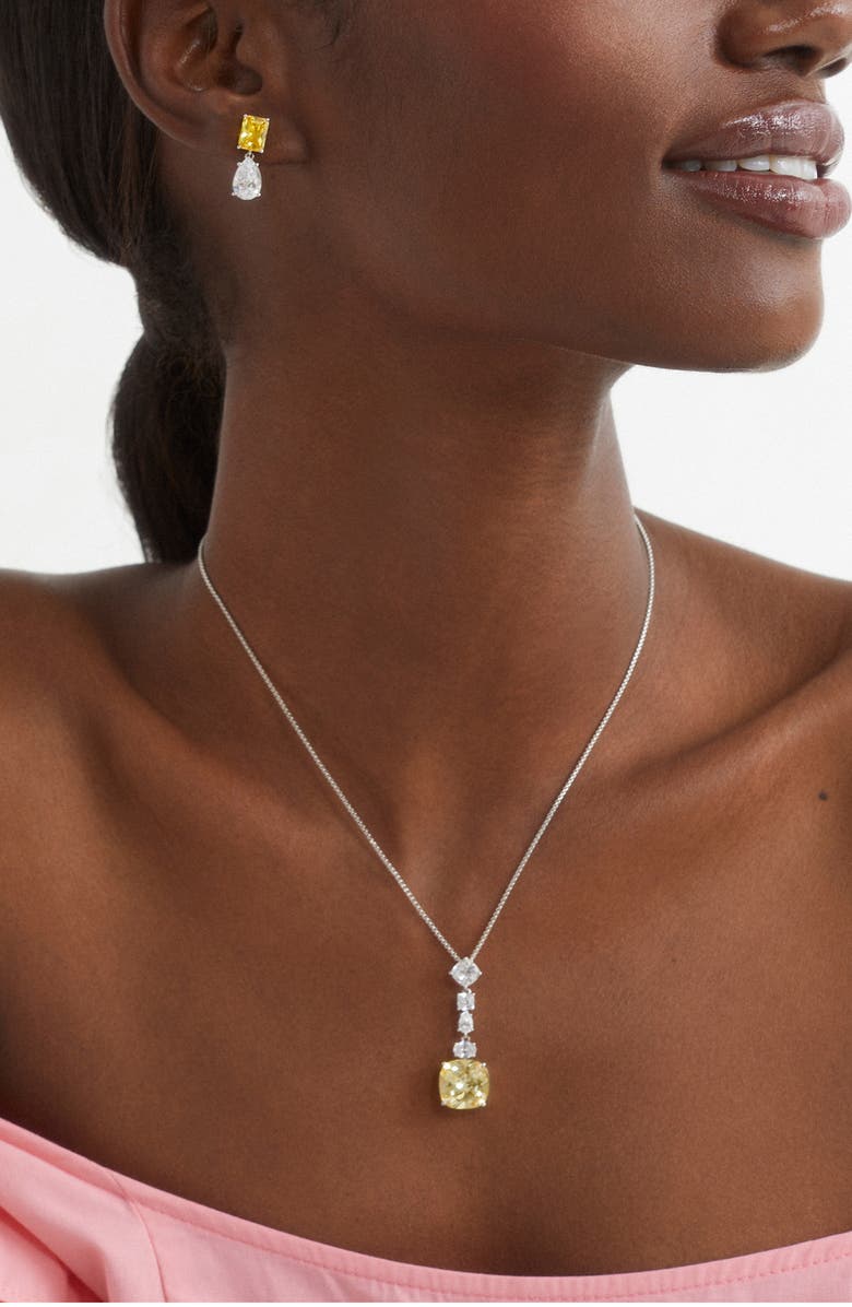 Nadri Soleil Cubic Zirconia Drop Earrings, Alternate, color,