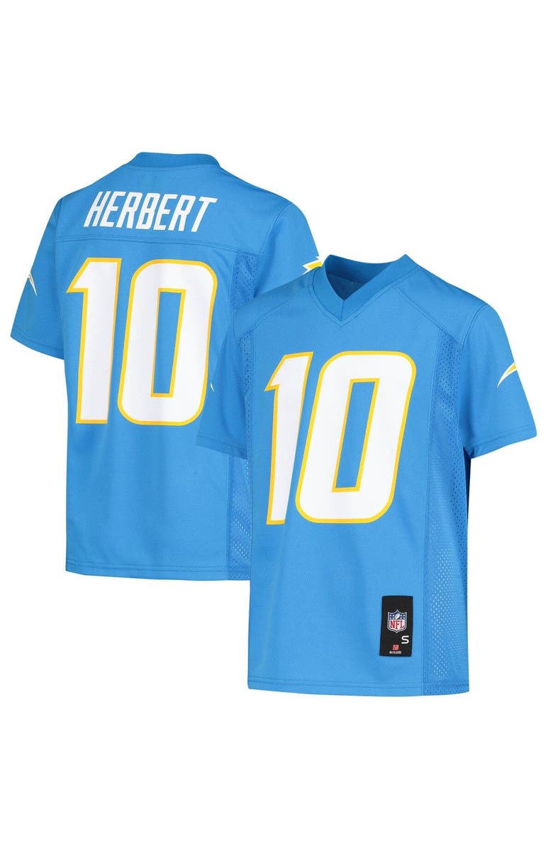 Outerstuff Youth Justin Herbert Powder Blue Los Angeles Chargers Replica Player Jersey, Main, color, Powder Blue
