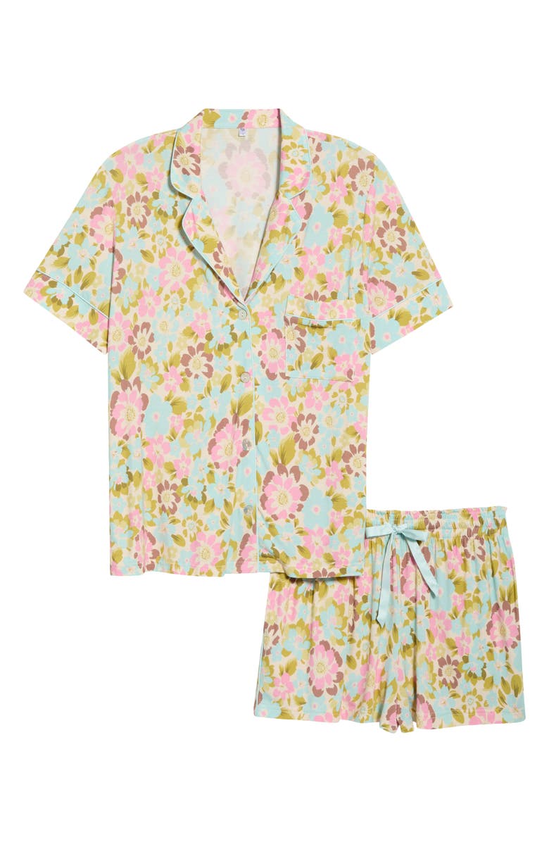 KILO BRAVA Stretch Modal Short Pajamas, Alternate, color, Painted Blooms