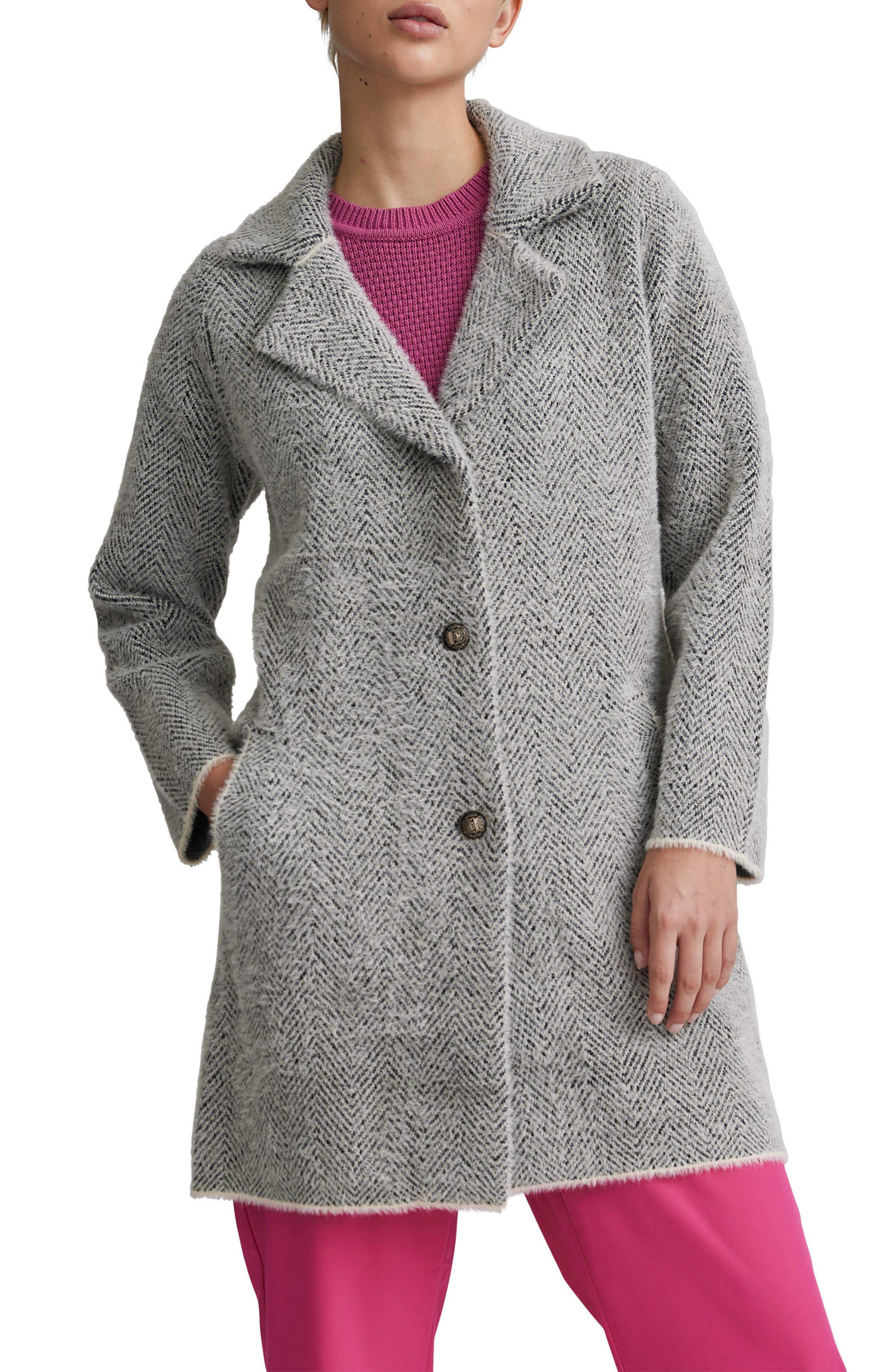 NVLT Eyelash Longline Sweater Coat