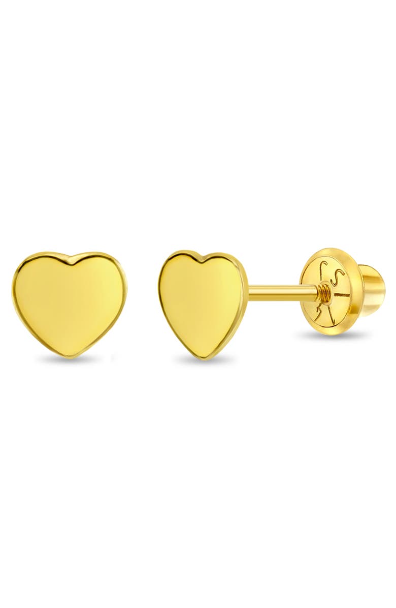 In Season Jewelry 14k Polished Heart Earrings, Main, color, Gold
