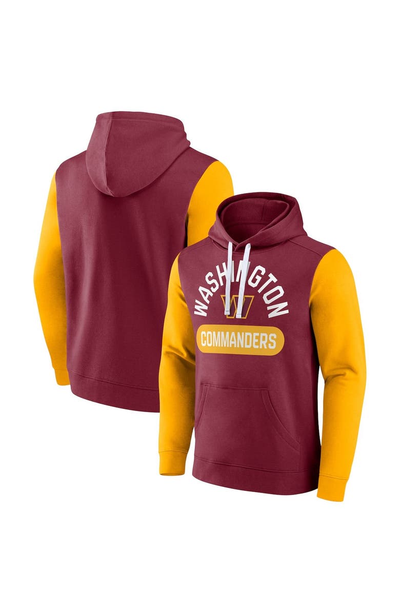 FANATICS Men's Fanatics Branded Burgundy Washington Commanders Extra Point Pullover Hoodie, Main, color, 