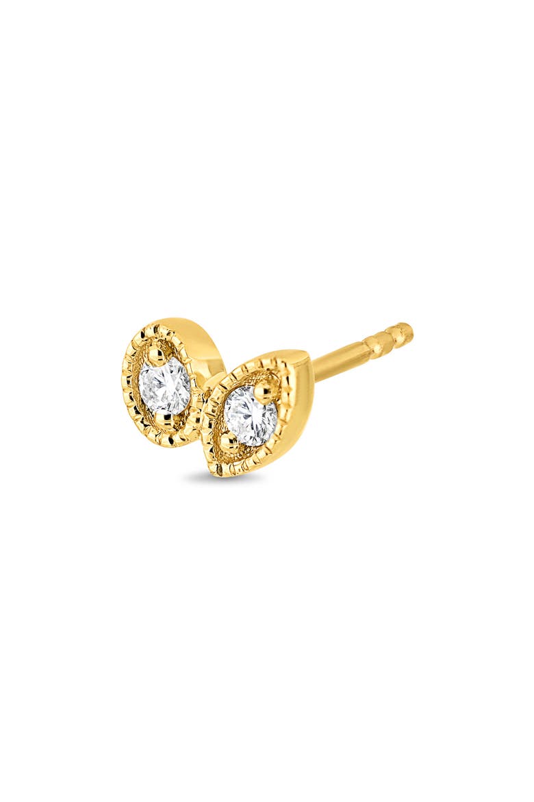 18K Gold Mykonos Diamond Stud Earrings (Online Trunk Show), Alternate, color, 18K YELLOW GOLD/ DIAMOND