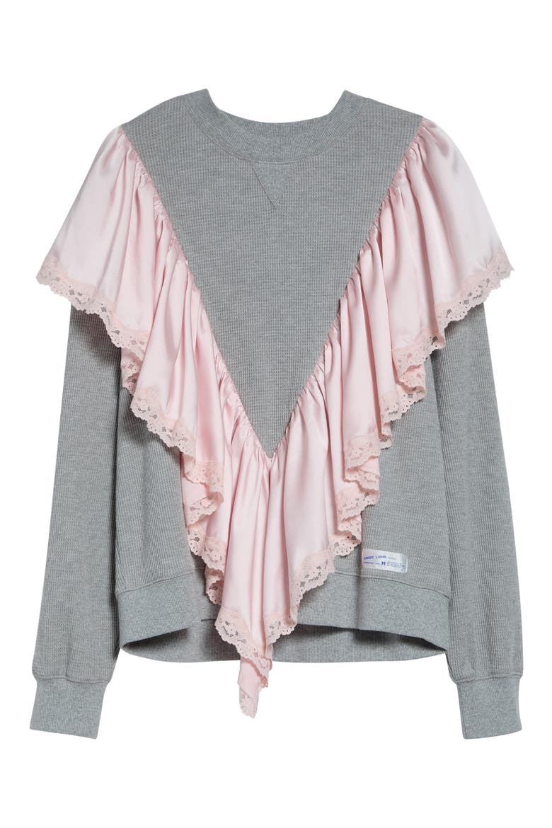 Tumble Waffle Knit Sweatshirt, Alternate, color, GREY