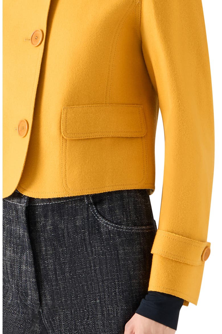 Wool Blend Boxy Jacket, Alternate, color, SAFFRON