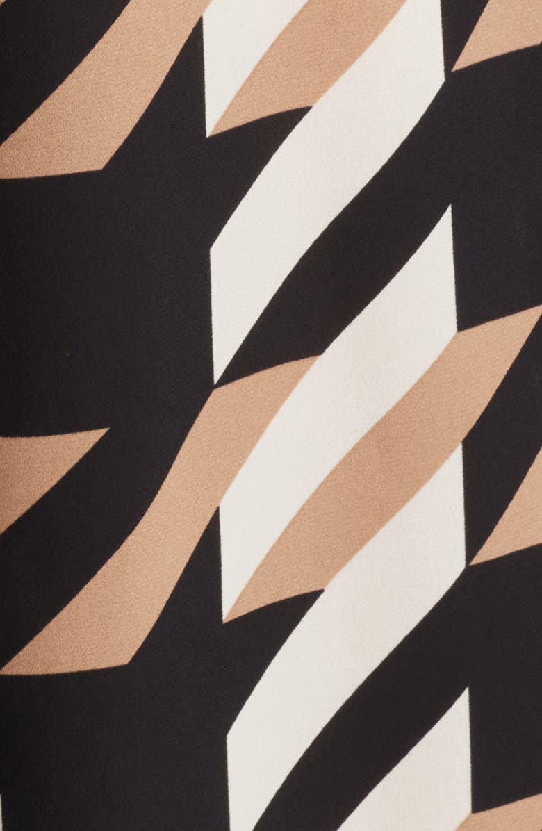 Anne Klein Geo Print Long Sleeve Shirtdress, Alternate, color, 