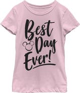 Mickey & Friends Girl's Mickey & Friends Mickey Mouse Best Day Ever  Graphic T-Shirt