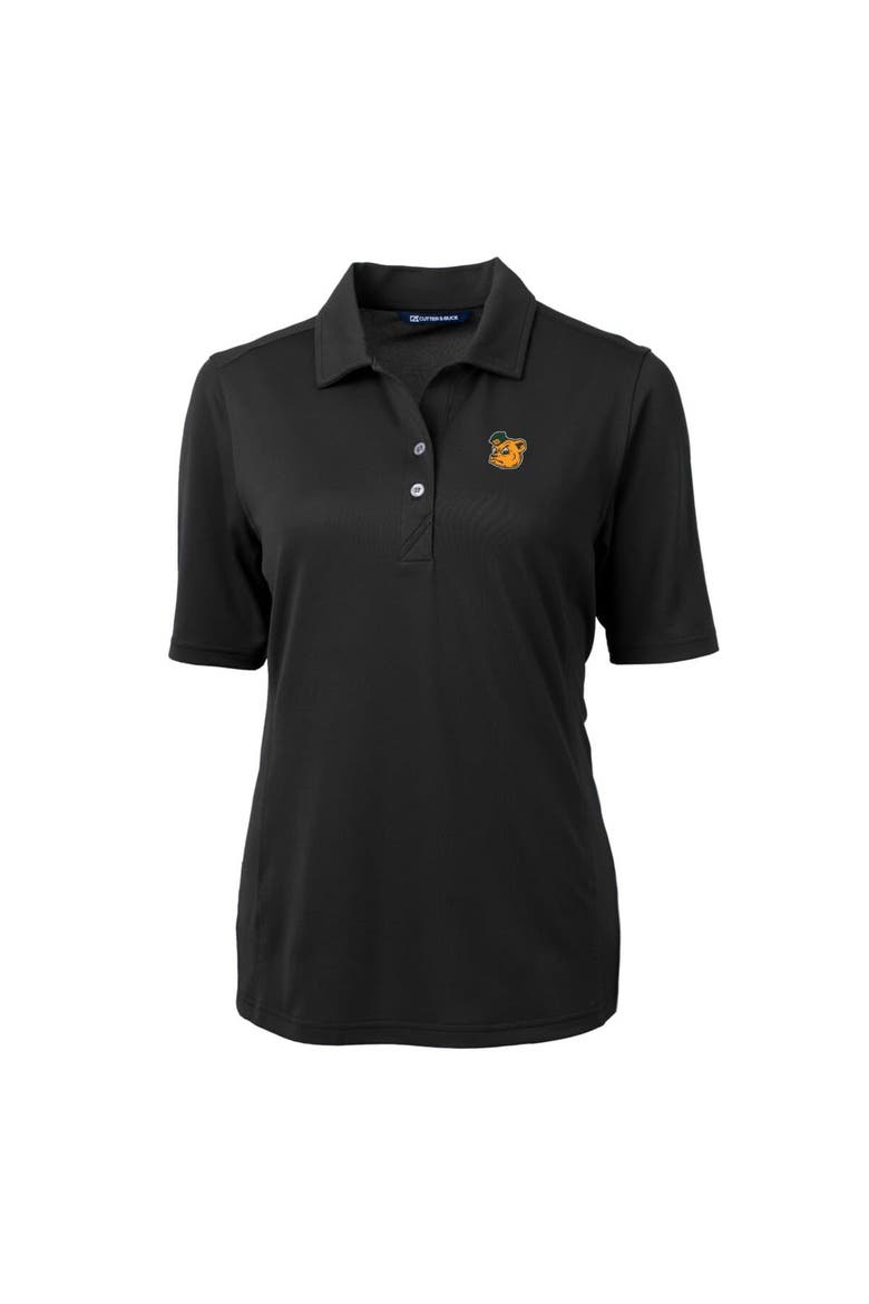Women's Cutter & Buck Black Baylor Bears Team Virtue Eco Pique Recycled Polo, Alternate, color, Black