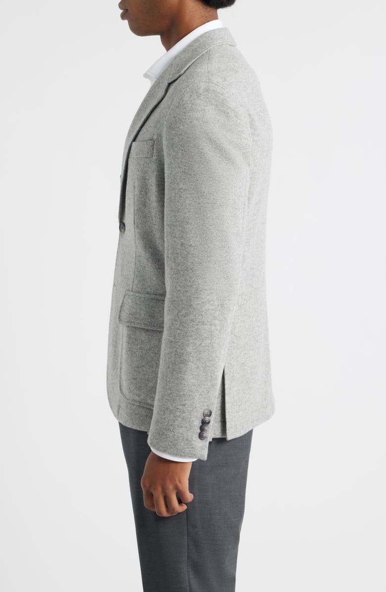 BOSS Hanry Slim Fit Felted Wool Blend Sport Coat, Alternate, color, Silver