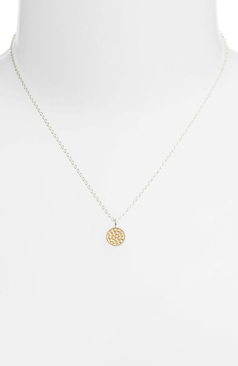Anna Beck Reversible Mini Circle Pendant Necklace, Alternate, color, Gold/Silver