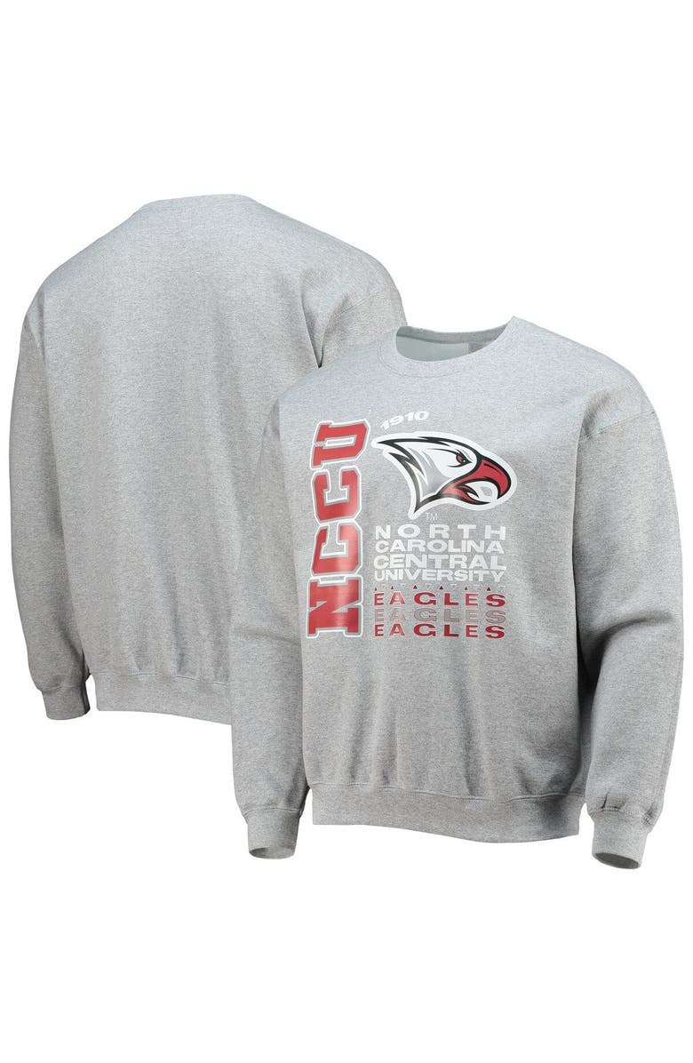 TONES OF MELANIN Men's Tones of Melanin Gray North Carolina Central Eagles Pullover Sweatshirt, Main, color, 