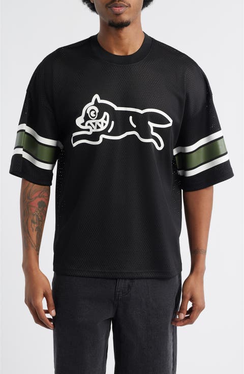 Hike Oversize Running Dog Mesh Graphic T-Shirt