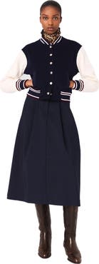 maje Mixed fabric bomber