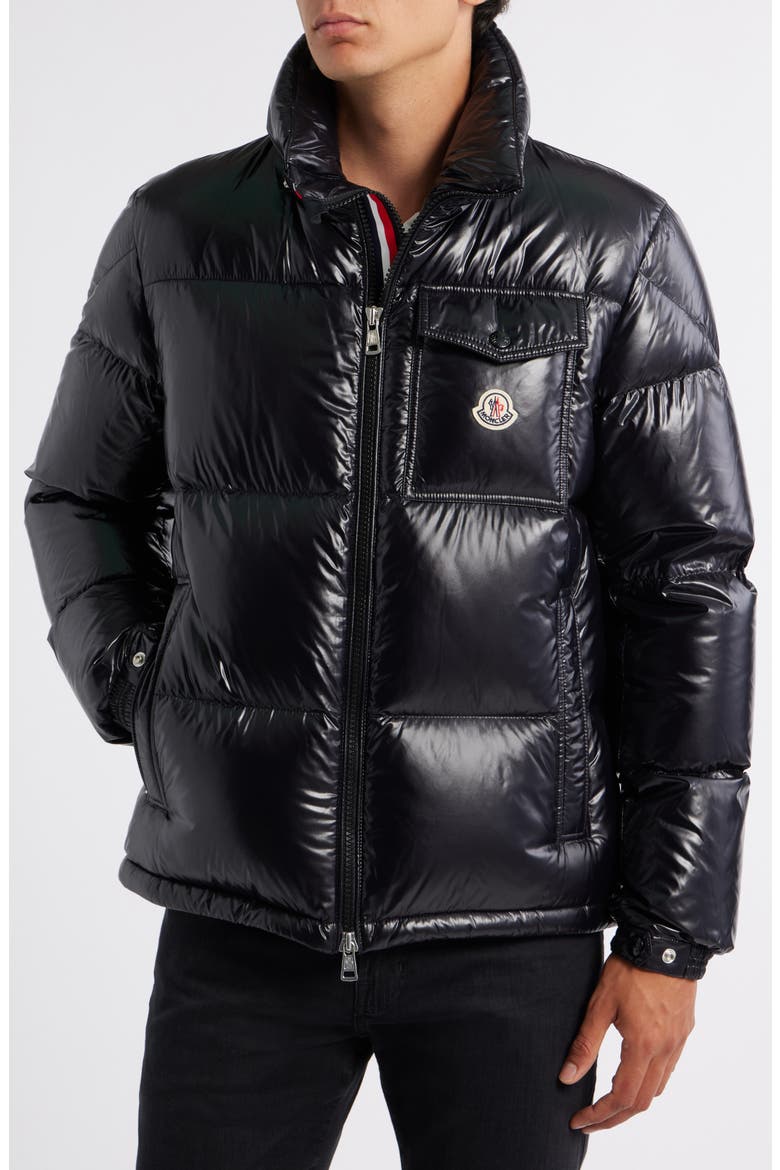 Montbeliard Short Down Jacket, Alternate, color, BLACK