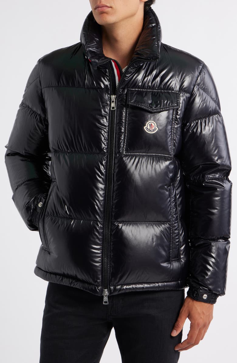 Moncler Montbeliard Short Down Jacket, Alternate, color, Black
