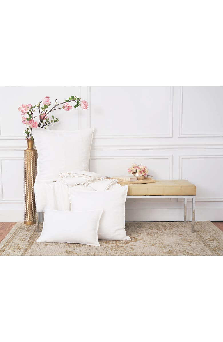 ELISABETH YORK Beacon White Cotton Euro Pillow Sham, Alternate, color, White