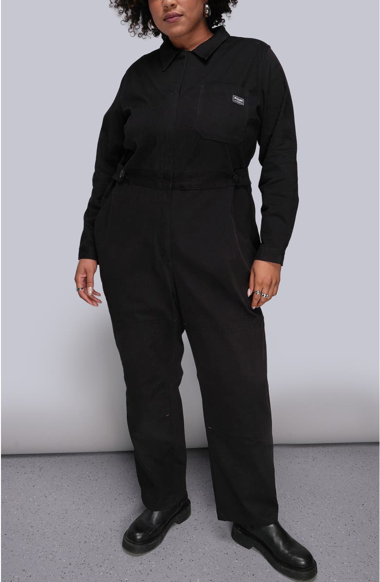 WILDFANG The Essential Long Sleeve High Waisted Coverall, Alternate, color, Black