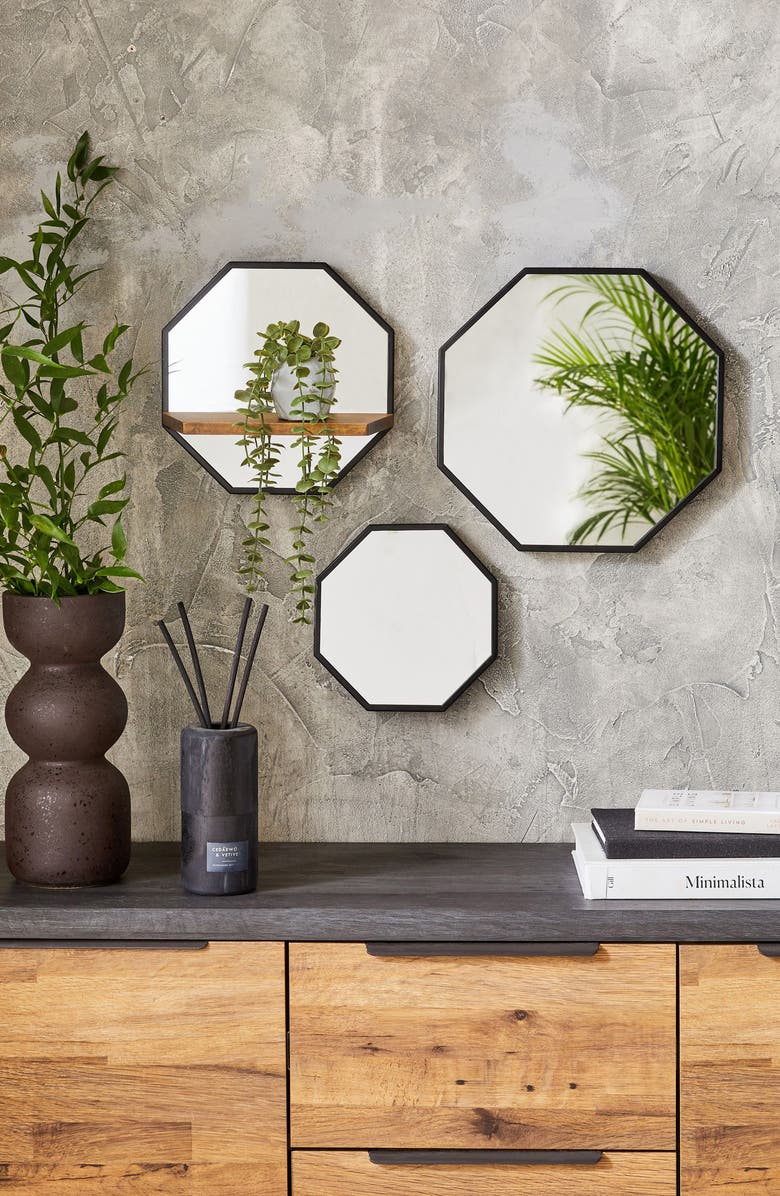 NEXT Bronx Set of 3 Octagon Mirrors, Alternate, color,