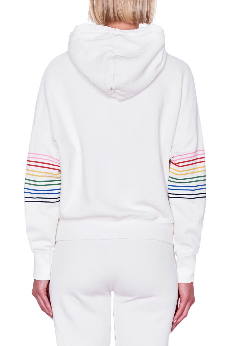 Sundry Rainbow Stripe Hoodie, Alternate, color, 